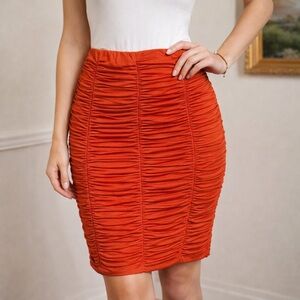 Tatum & Olivia Ruched Bodycon Mini Skirt